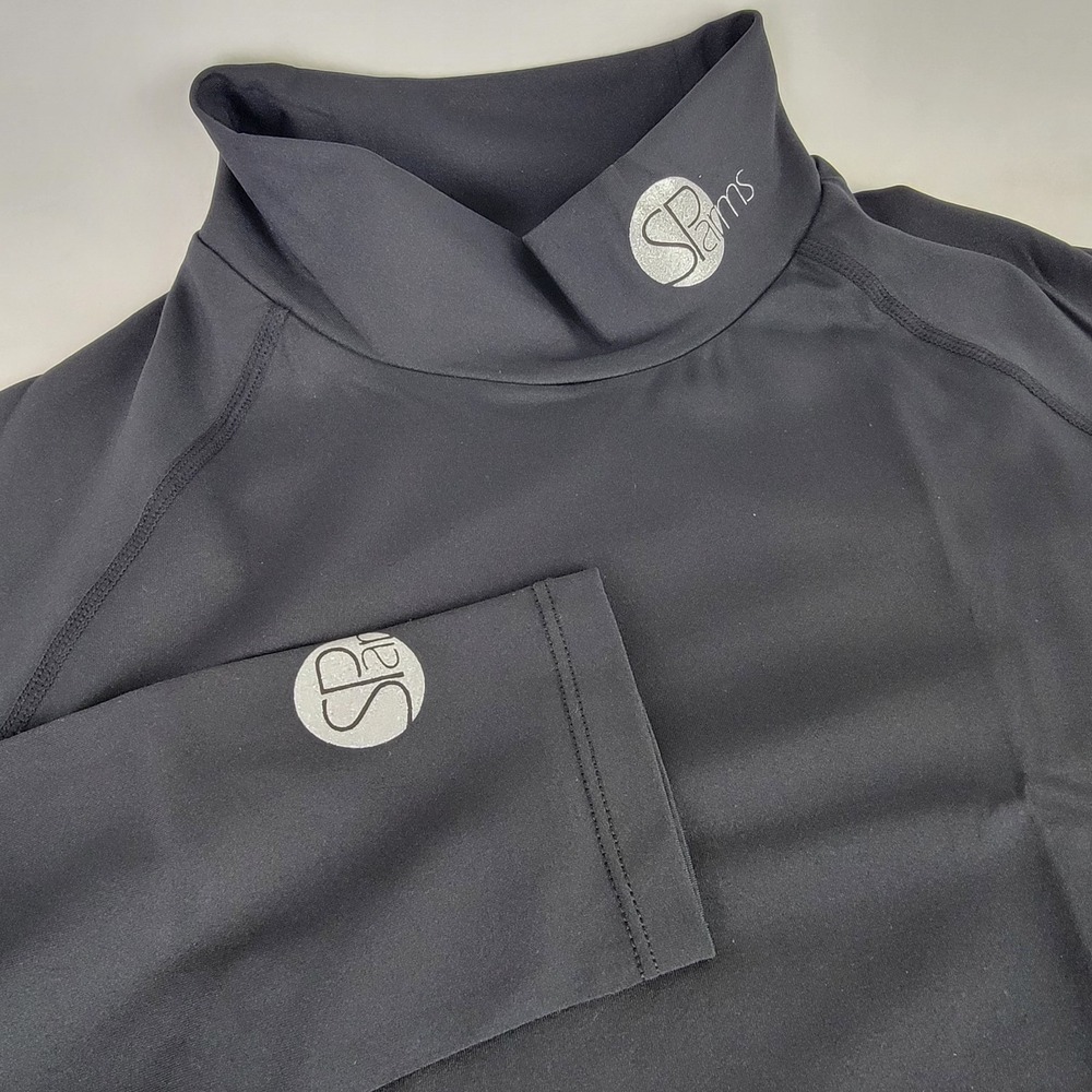 SParms Sun Protection Body Warm High Neck Longsleeve Golf Mock Black L NEW